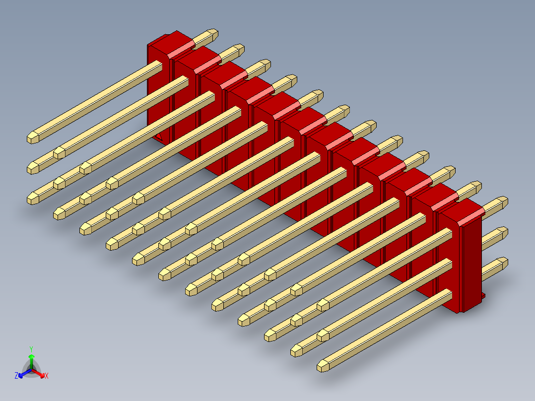彩色公头100mil（2.54mm）系列-DS1021_red_3x12p_100mil_Type5_rev1.0