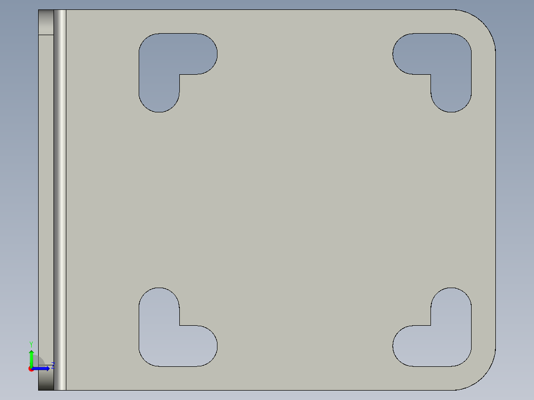 基恩士PZ2-42_bracket1_kc图纸模型左视图