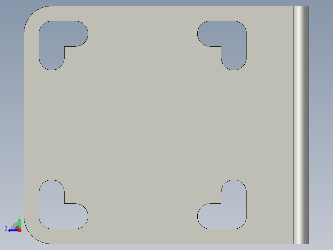 基恩士PZ2-42_bracket1_kc图纸模型右视图