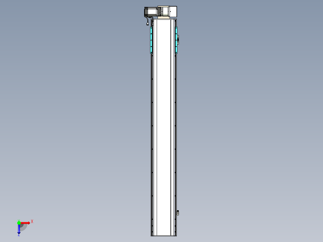 同步带滑台-半封闭B22H-L100-C-S1450-RU-P75-D3-N5俯视图