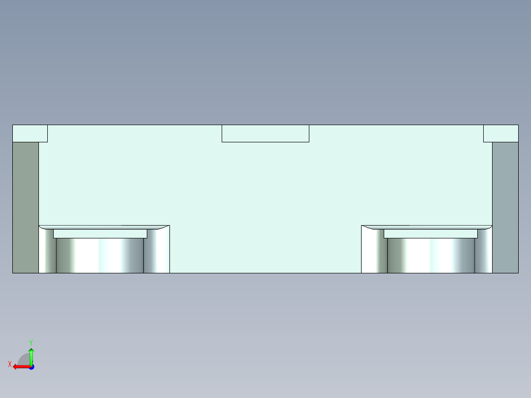 发动机模型后视图