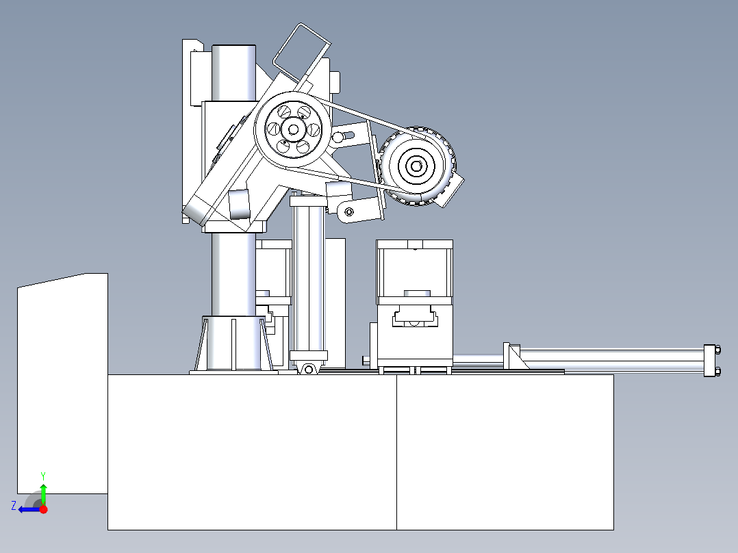 70 4230锯床模型右视图