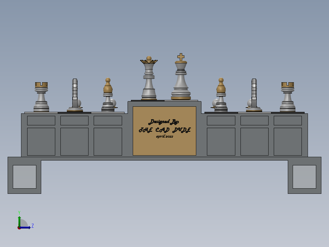 国际象棋-优雅的设计左视图