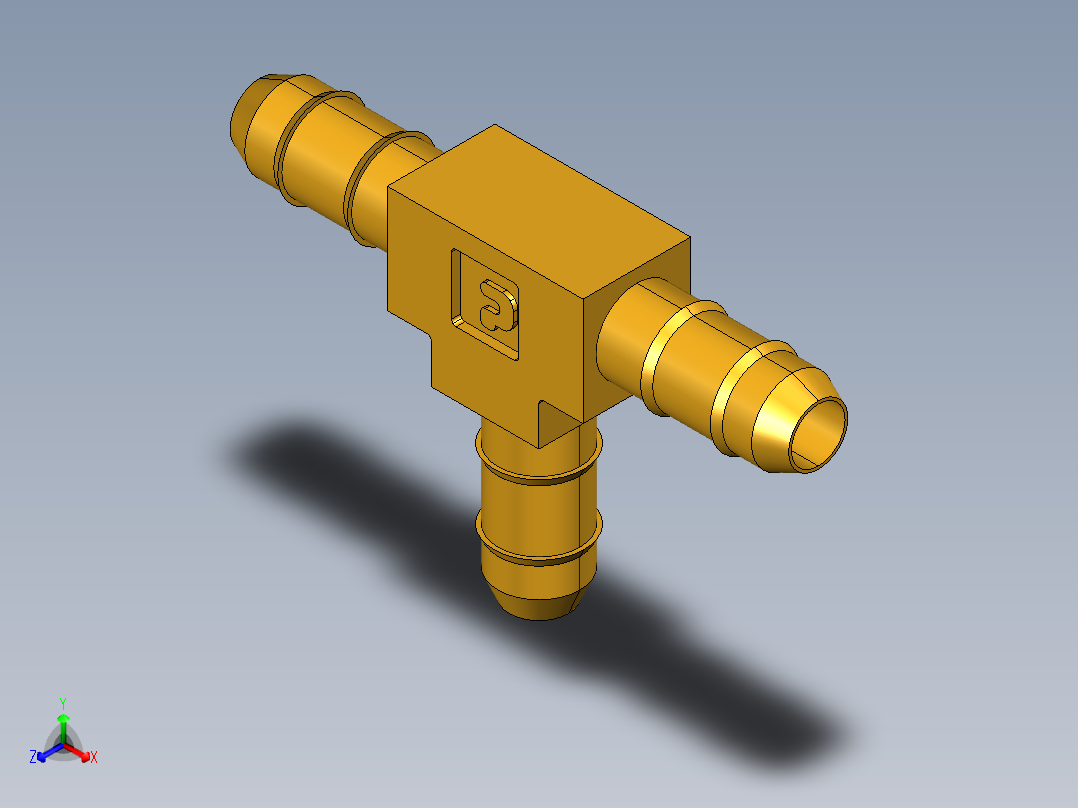 工业通用螺蚊管倒齿式工业硬管接头Union Tee 224-4