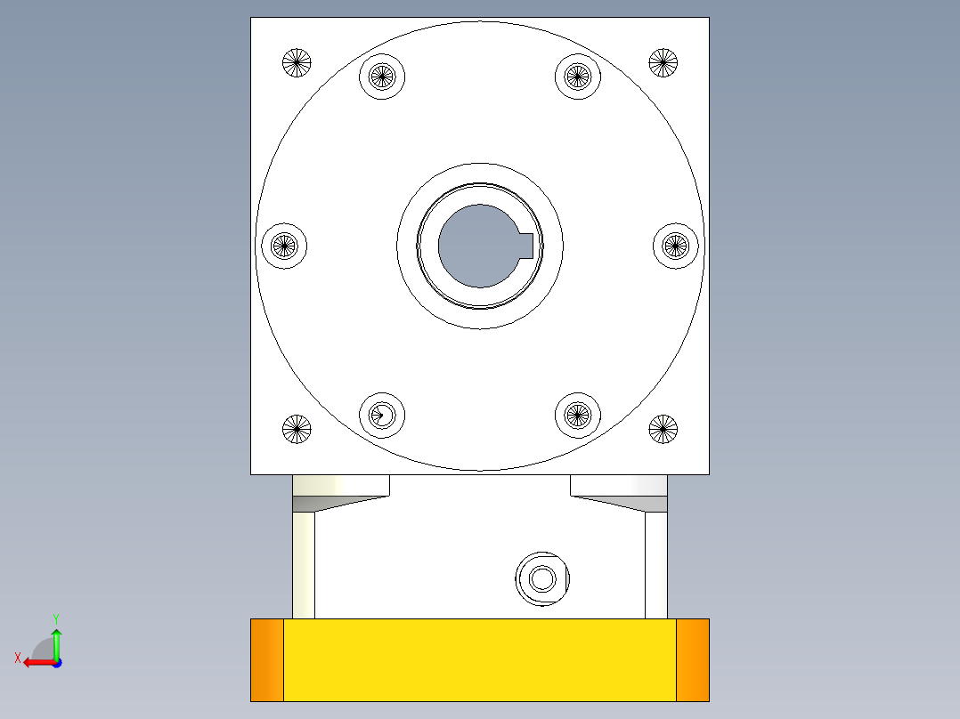 换向器PW110双孔-1 19-95-130-M8.stp后视图