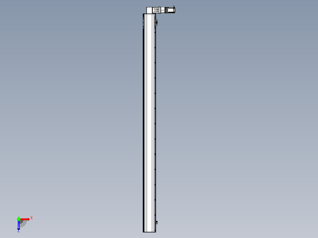 同步带滑台-半封闭B17-L100-S2600-R-P75-D3-N3俯视图