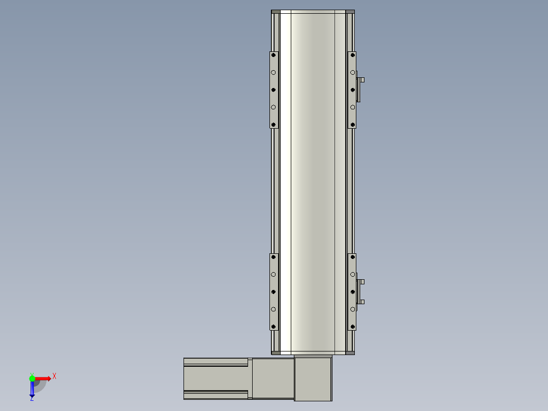 直线模组WG-LHB12-S250-R(B)设计图纸俯视图