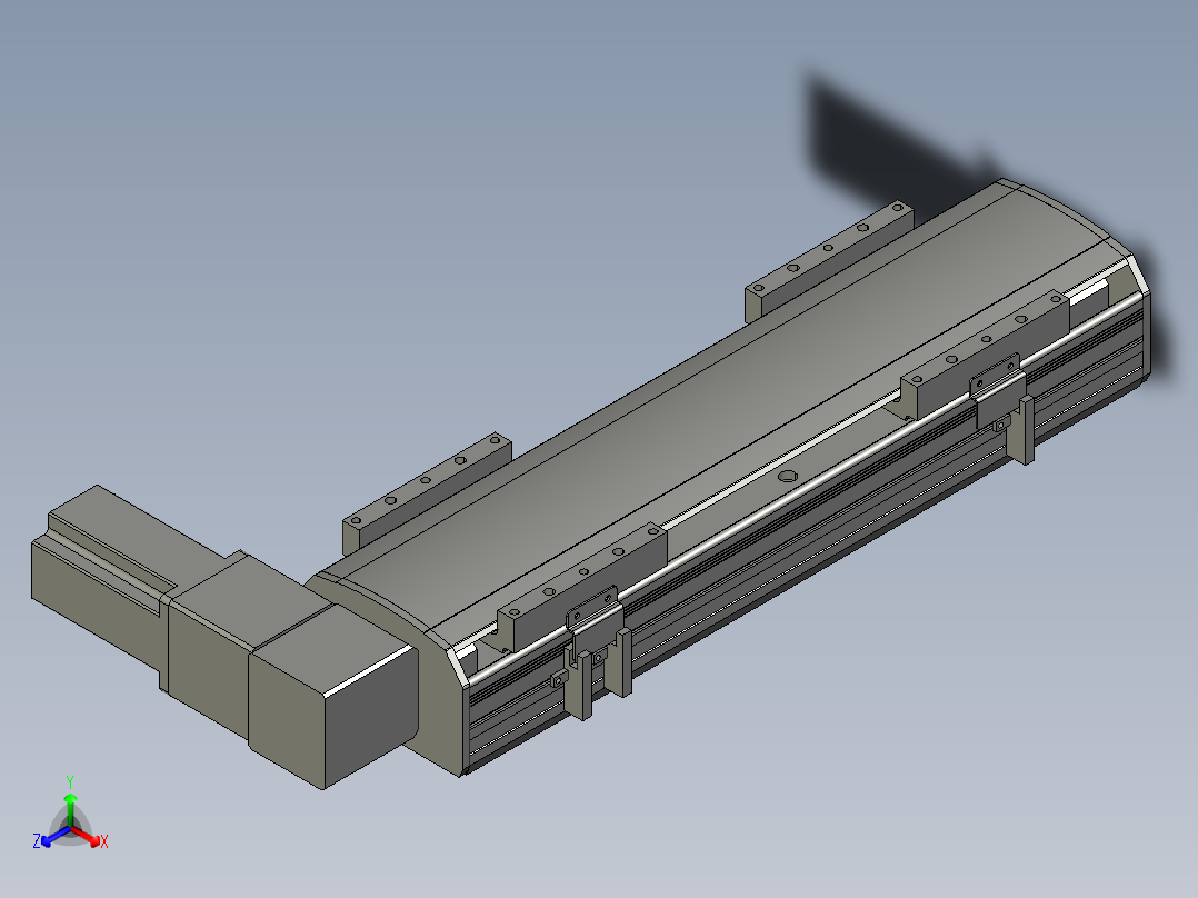 直线模组WG-LHB12-S250-R(B)设计图纸正等轴测图