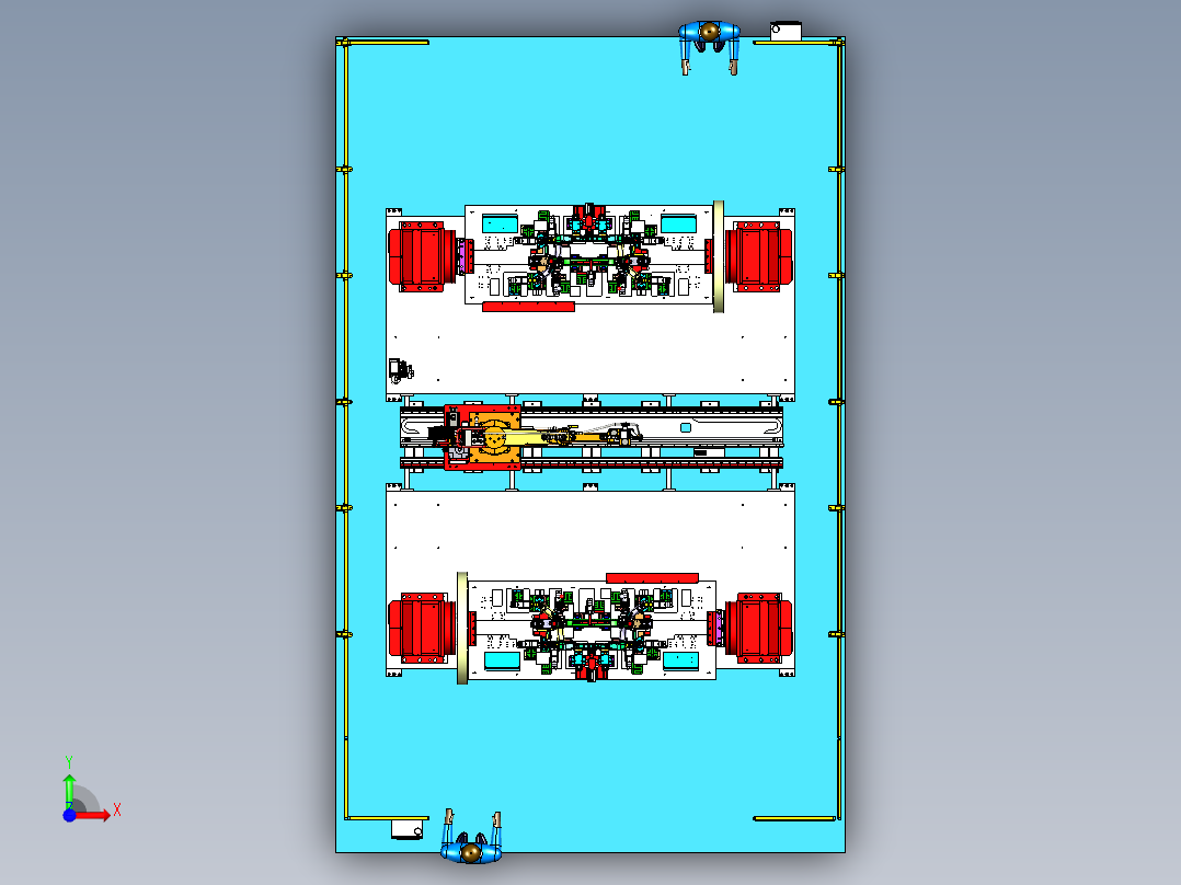 双变位机焊接工作站 用5轴焊接机器人实现前视图
