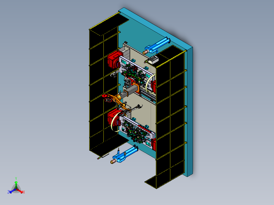 双变位机焊接工作站 用5轴焊接机器人实现正等轴测图