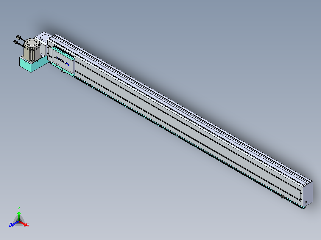 威洛博VBC同步带传动一无尘环境VBC14-L45-S1650-BLU-ZP75-C3正等轴测图
