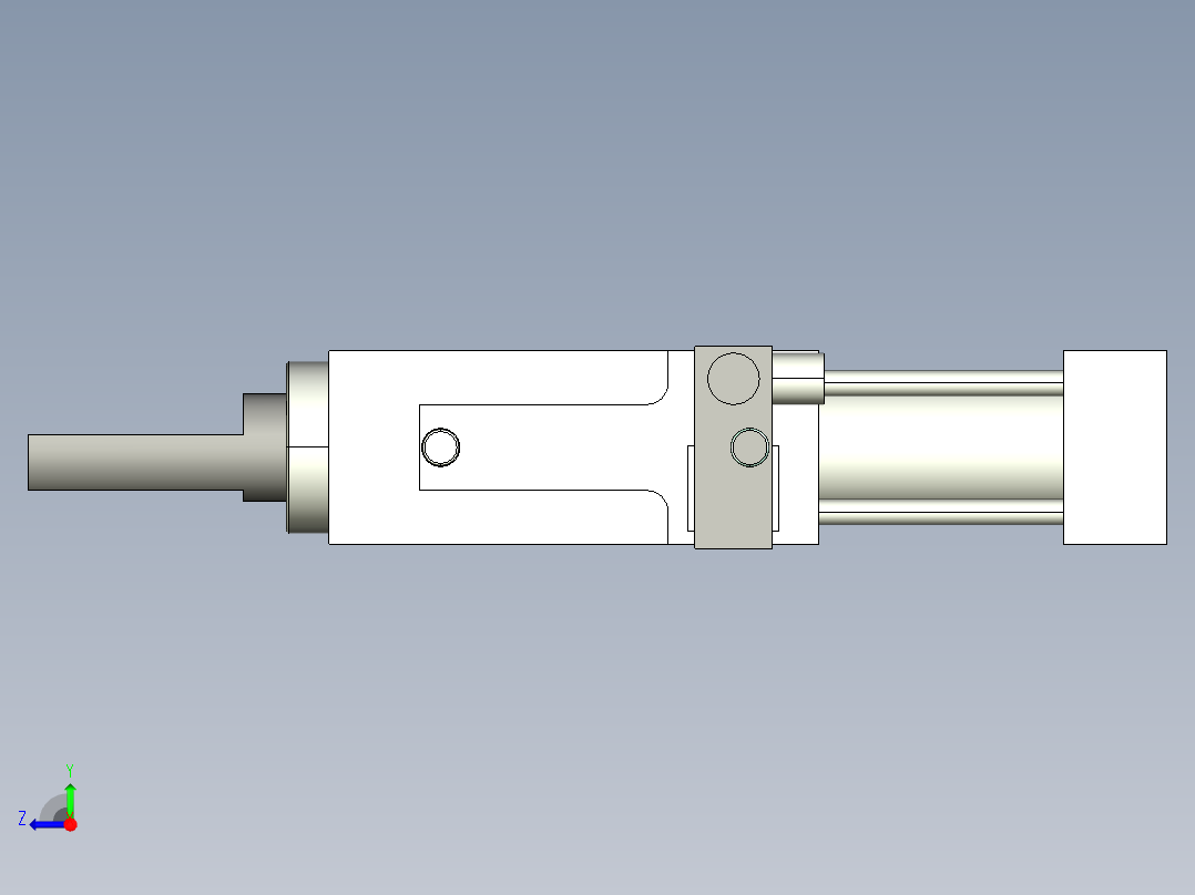 德克斯TUNKERS气缸数模SZK_40x40_A22_T12_TUENKERS右视图