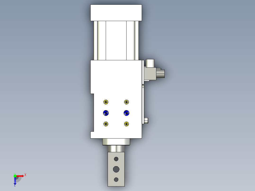 德克斯TUNKERS气缸数模SZK_40x40_A22_T12_TUENKERS俯视图