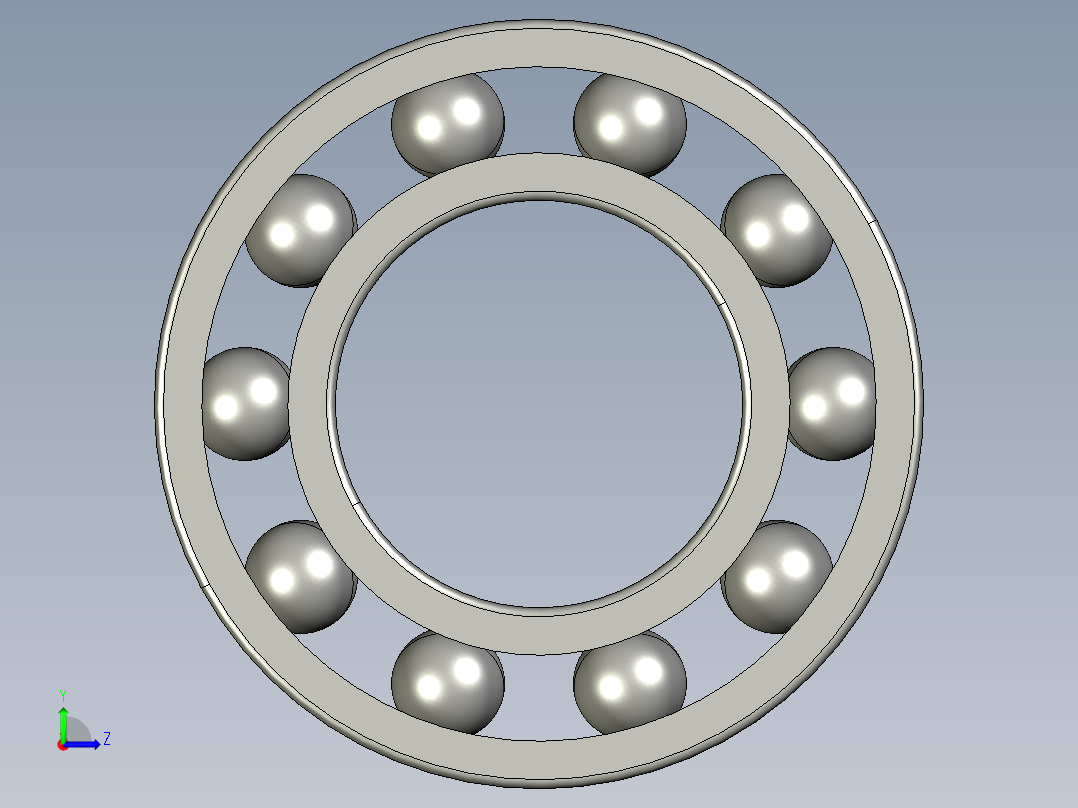 深沟球轴承628-9左视图