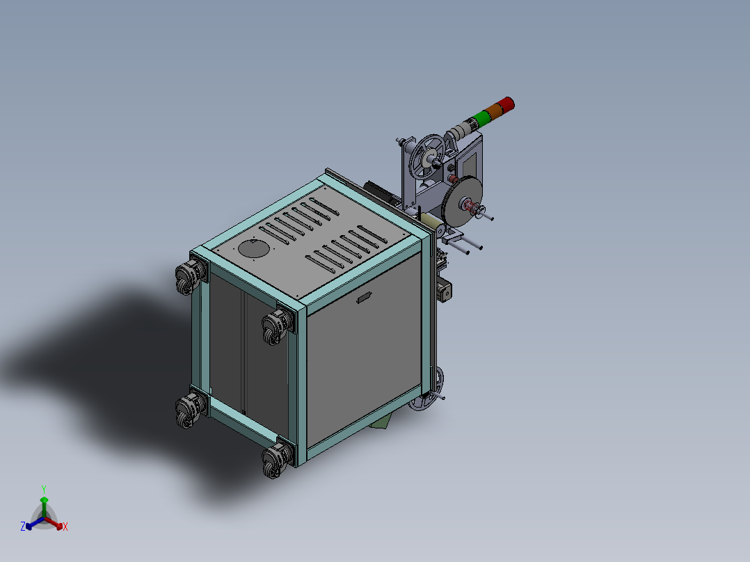 高温测试包装机（属贴片元件高温测试之后用到的设备）正等轴测图