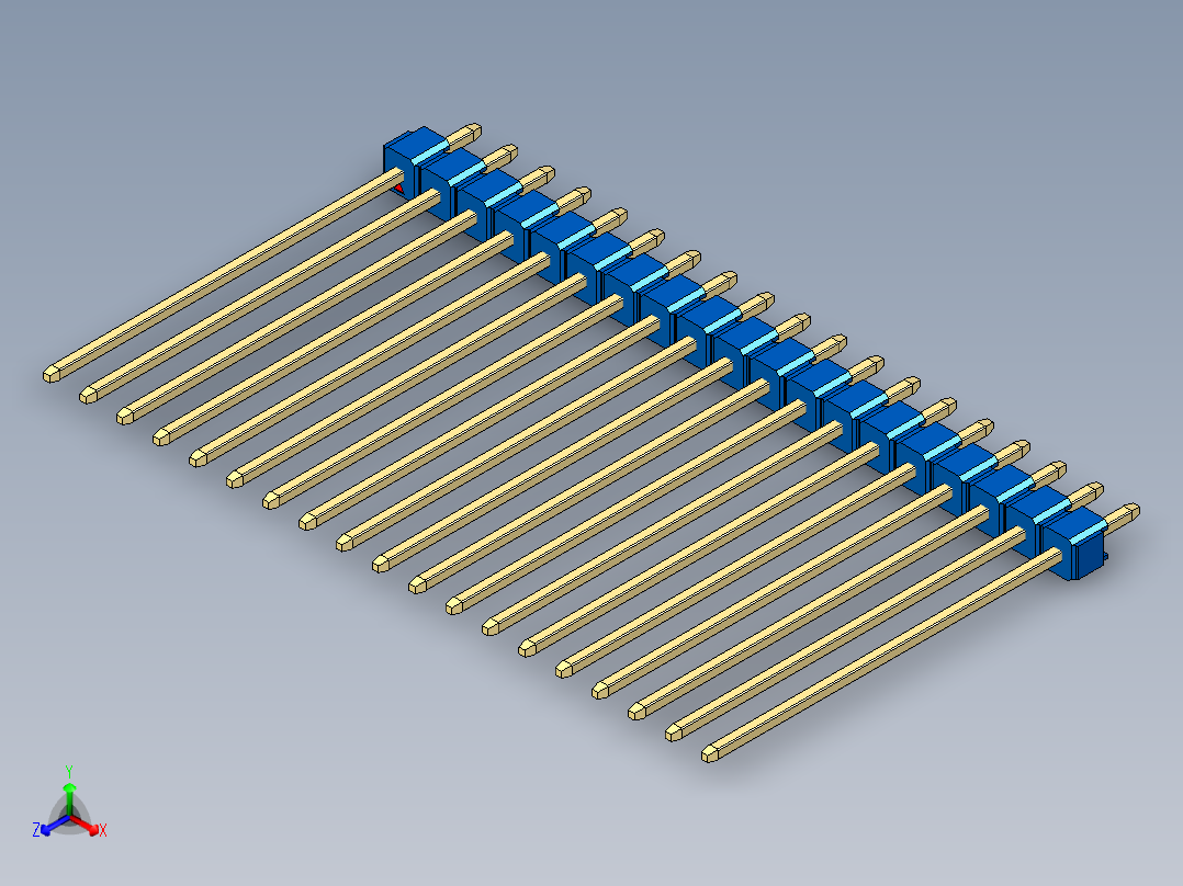 彩色公头100mil（2.54mm）系列-DS1021_blue_1x19p_100mil_Type43_rev1.0
