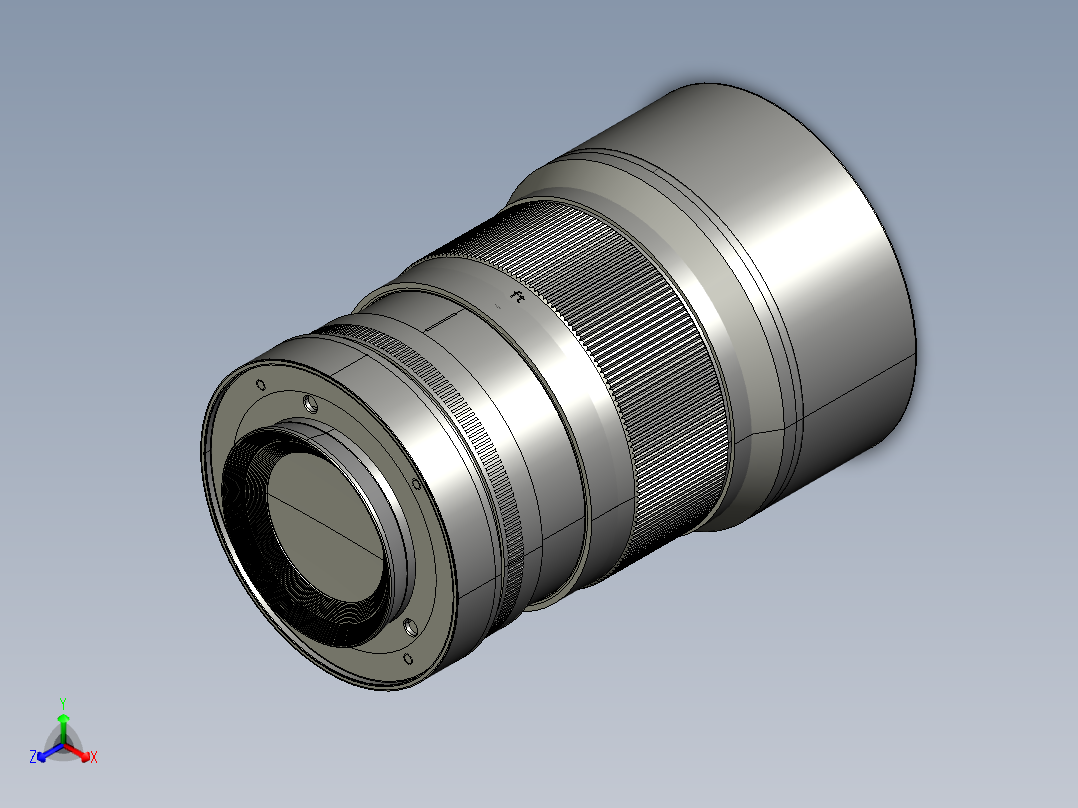 电影镜头变形正等轴测图