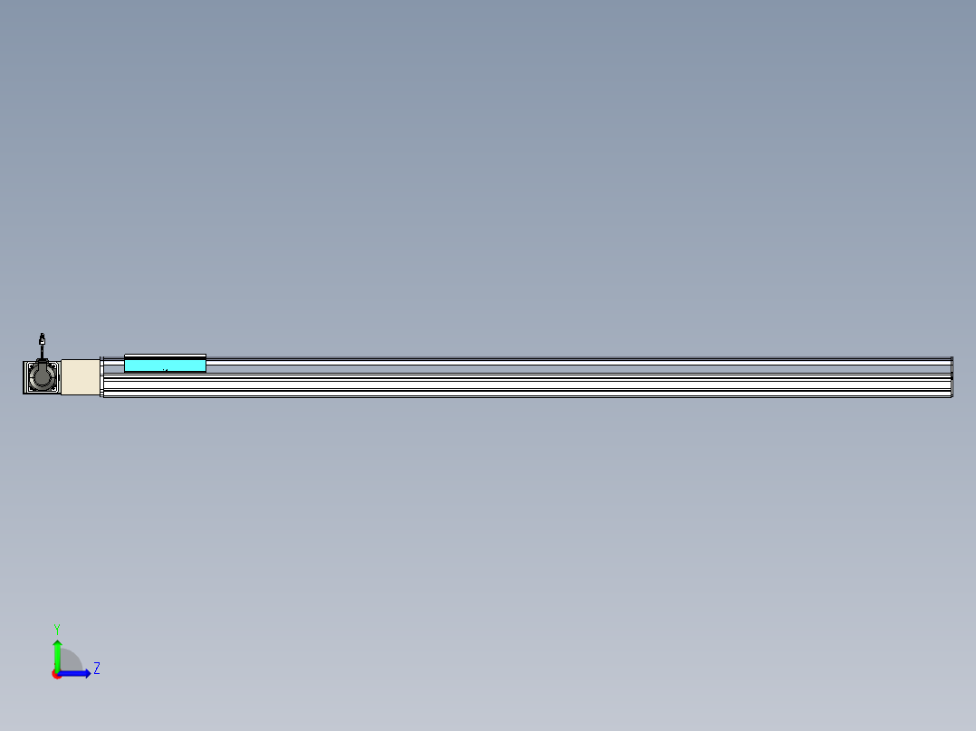 同步带滑台-半封闭B22H-L100-C-S2000-R-P75-D3-N5左视图