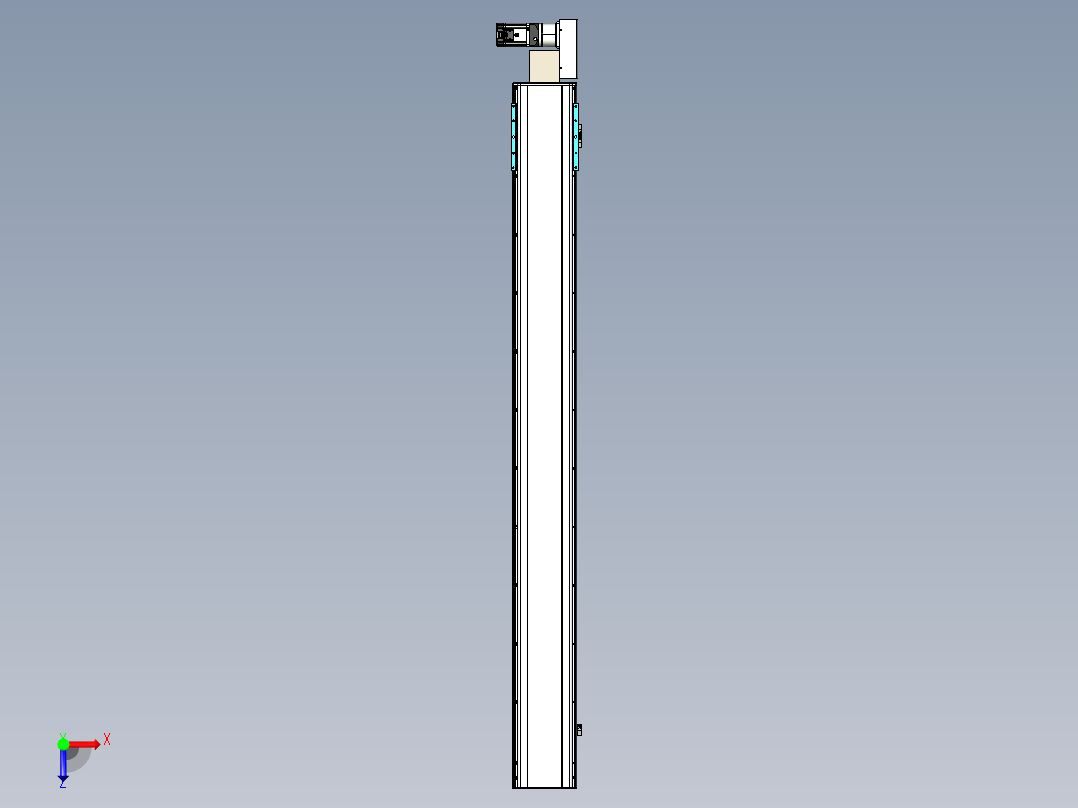 同步带滑台-半封闭B22H-L100-C-S2000-R-P75-D3-N5俯视图