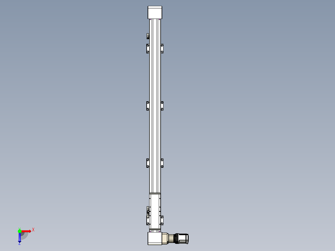 同步带滑台-欧规B8-L176-S1200-L-ZP40-D3-N5俯视图