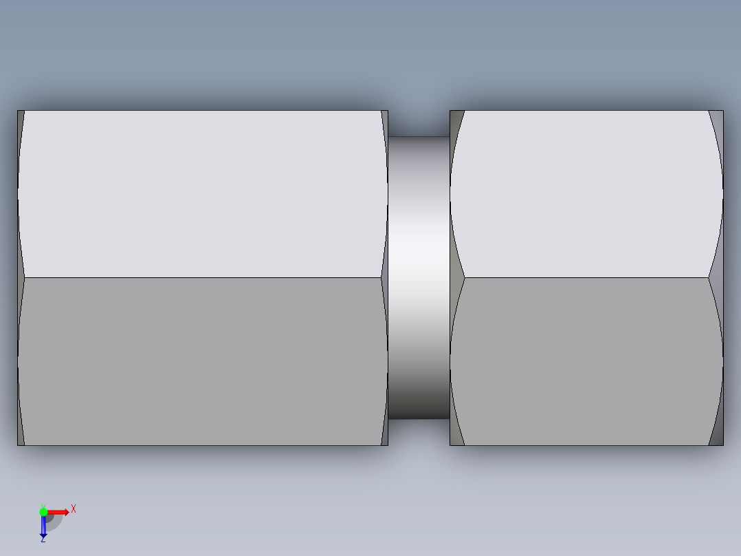 卡套式工业通用硬管接头EO_Swivel_connector_GAI10ZLRCF俯视图
