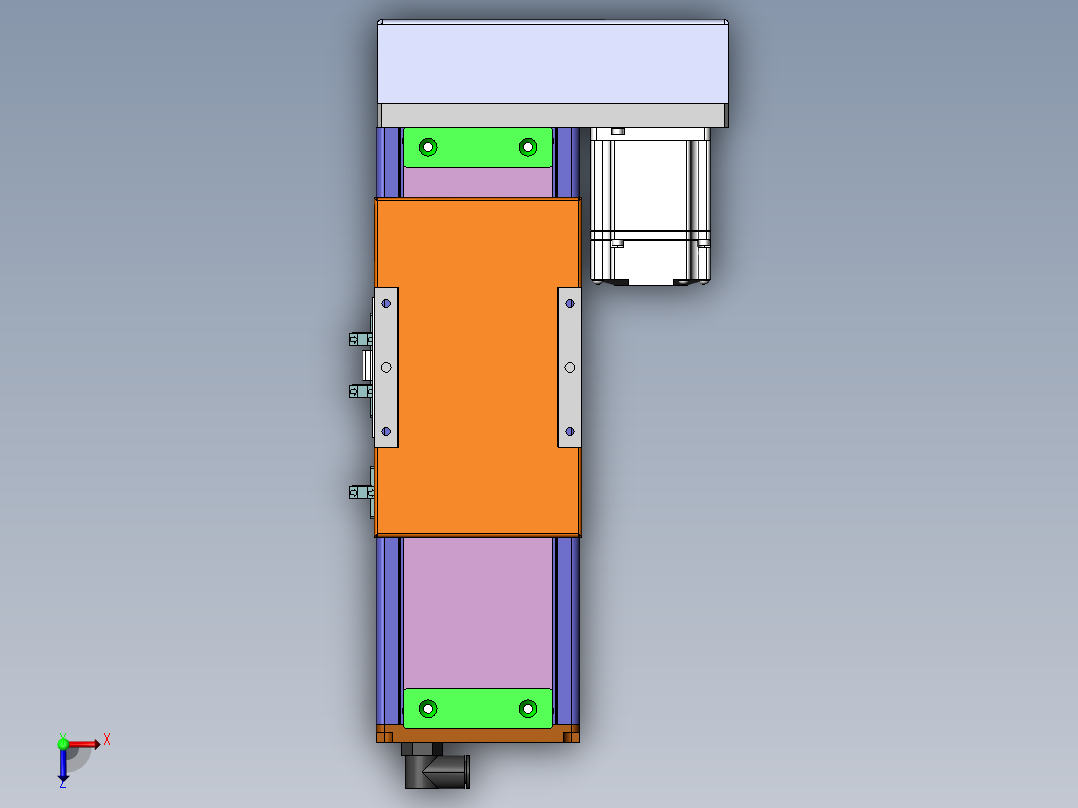 MCH丝杆全封闭MCH12-BR-200W俯视图