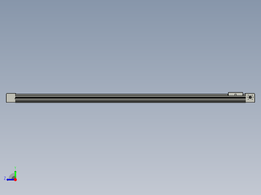 威洛博直线电机模组EB6-L140-S1850-光轴右视图