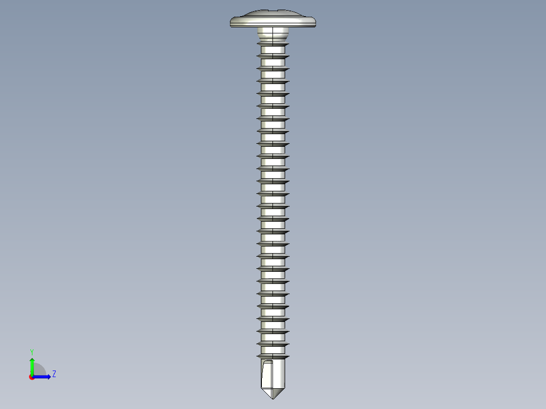 紧固件-STEP Drill-Tip Saucer Screw-02左视图