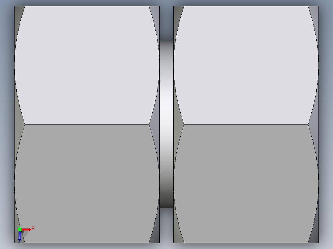 卡套式工业通用硬管接头EO_Swivel_union_GZ22LCF俯视图