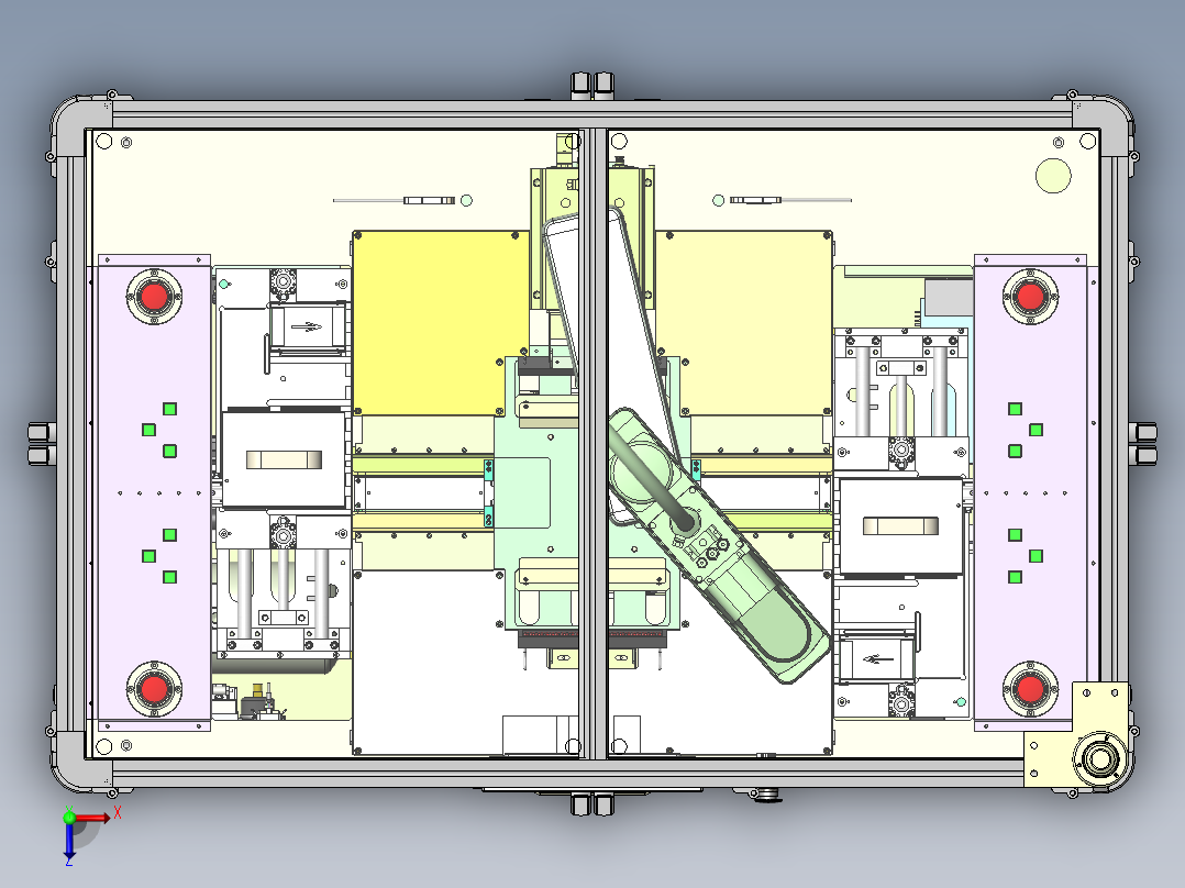PCB排列组合自动插入设备(量产含DFM)sw17可编辑俯视图