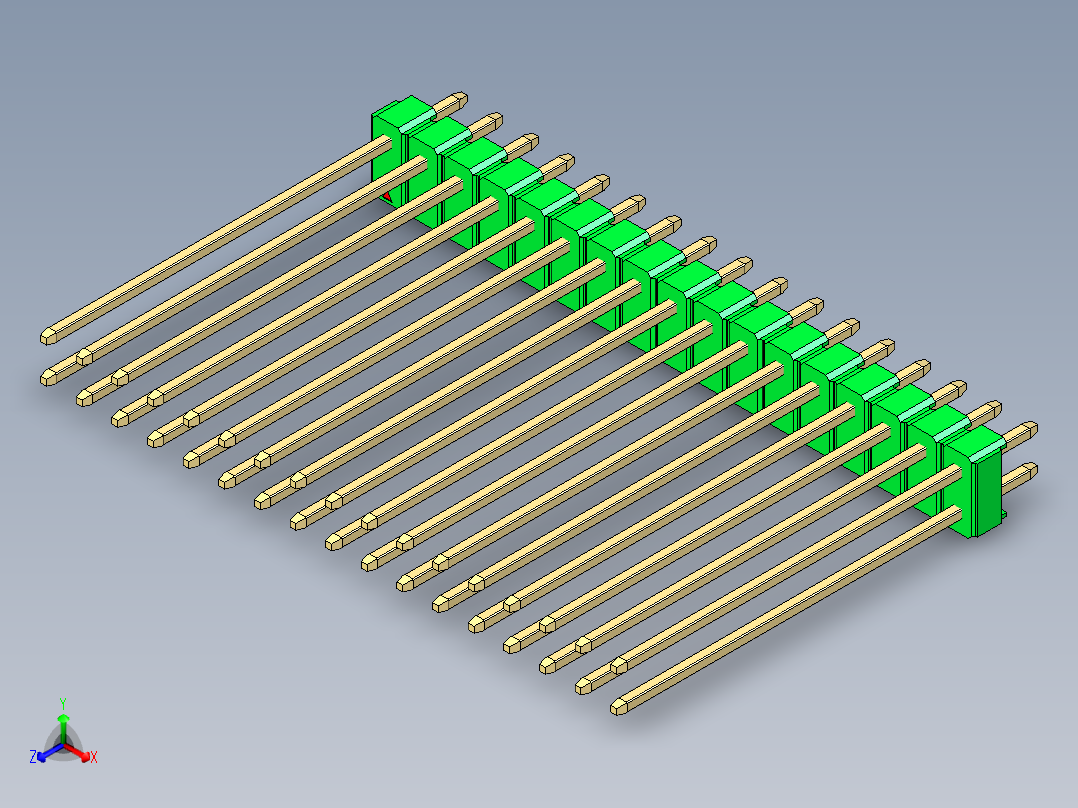 彩色公头100mil（2.54mm）系列-DS1021_green_2x17p_100mil_Type43_rev1.0
