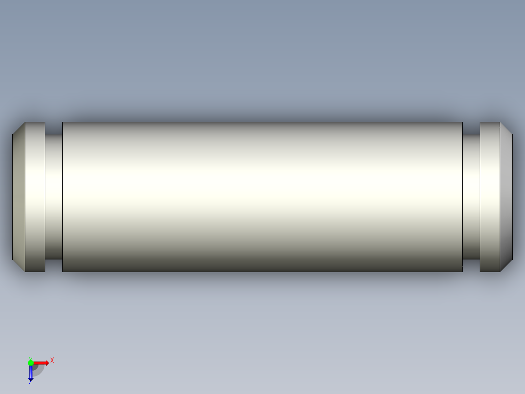 直径6卡簧销俯视图