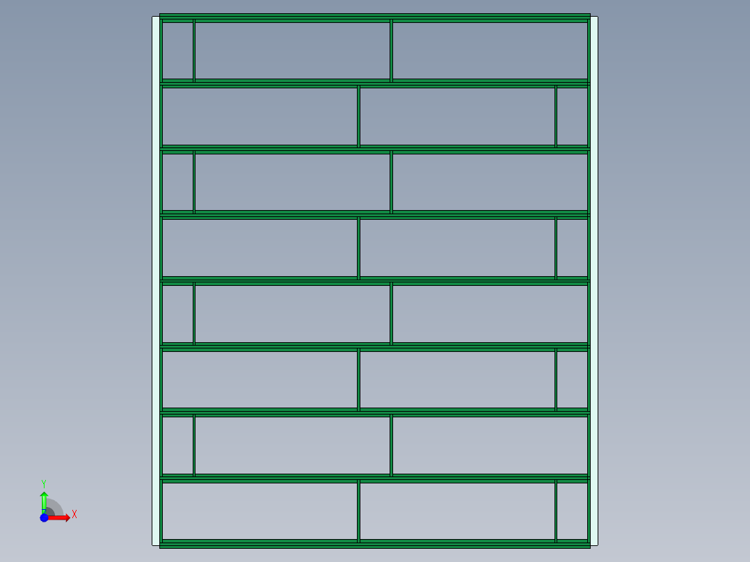 红外线加热烘道（红外加热器） 3D模型（UG(NX)设计前视图