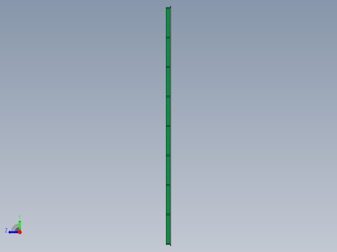 红外线加热烘道（红外加热器） 3D模型（UG(NX)设计右视图