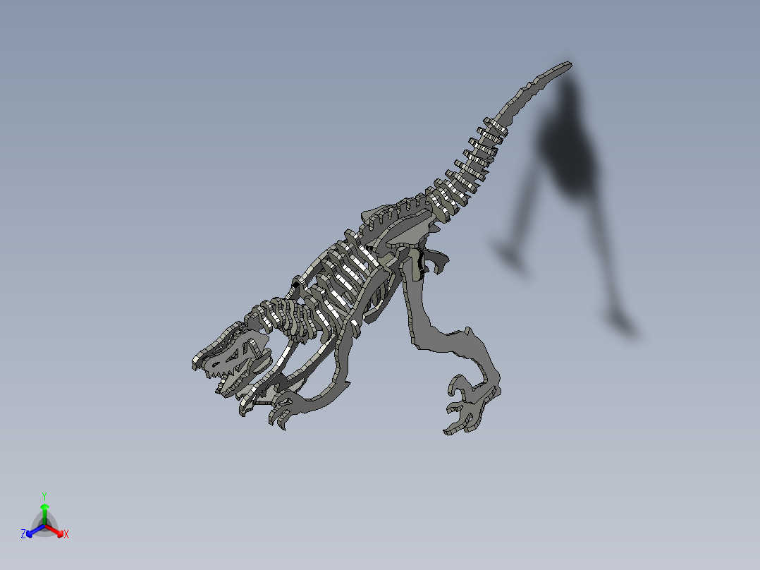 激光下料拼图恐龙STEP _ IGES