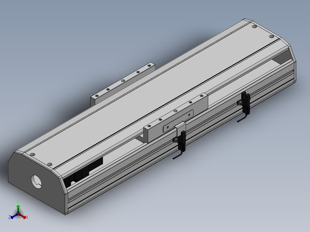 精密模组MY140-T10-150L-M-P40B-C4-C正等轴测图