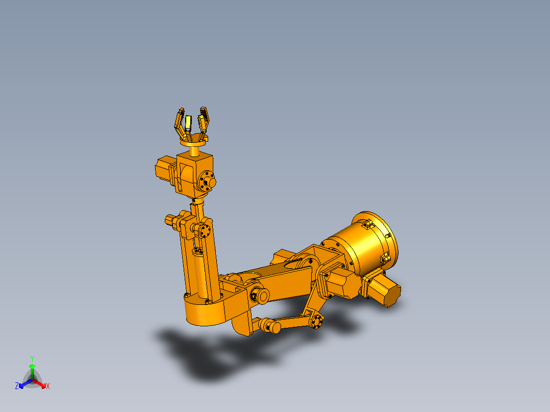 W040-番茄采摘<span style='color: red'>机械手</span>结构设计（含三维图+CAD图纸+说明书）