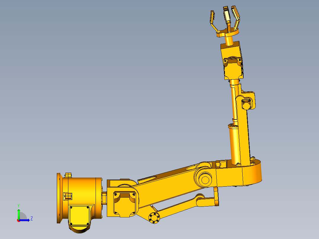 W040-番茄采摘机械手结构设计（含三维图+CAD图纸+说明书）左视图