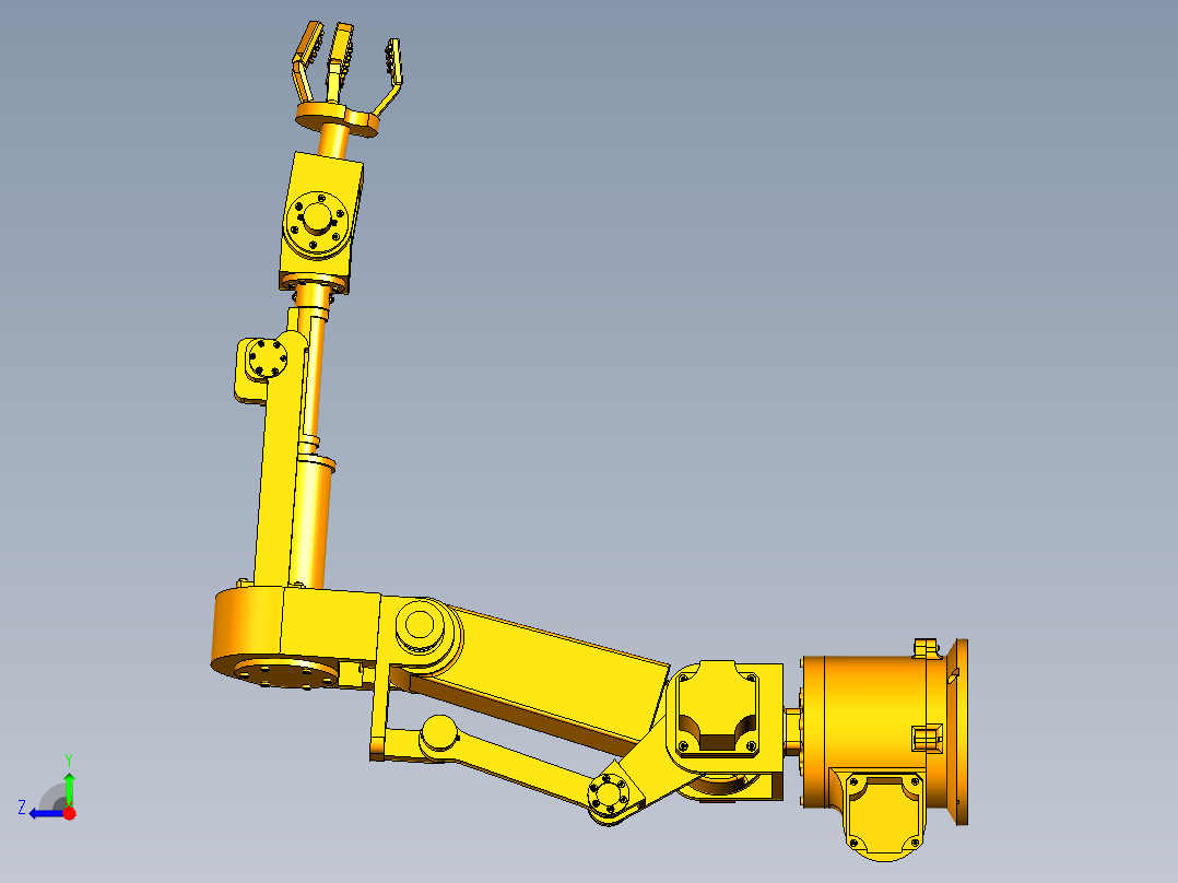 W040-番茄采摘机械手结构设计（含三维图+CAD图纸+说明书）右视图