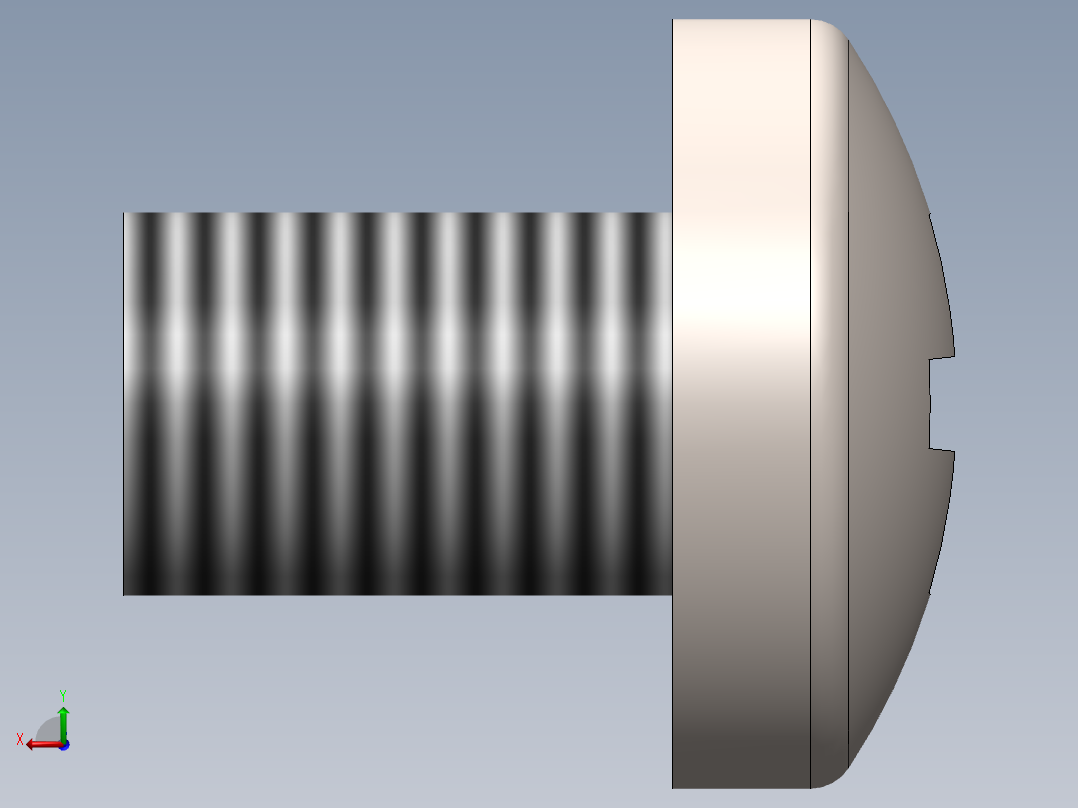 螺丝 M3.5 十字盘头-M3.5 x 5 Screw head.SLDPRT后视图