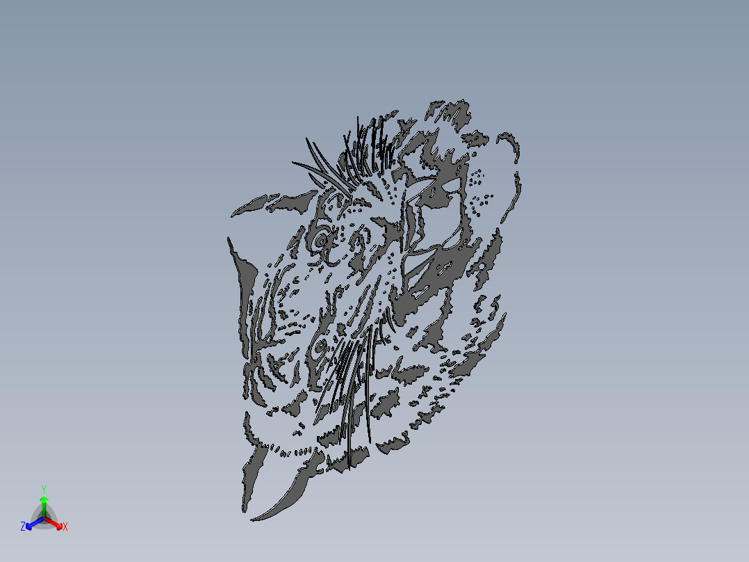 老虎正等轴测图