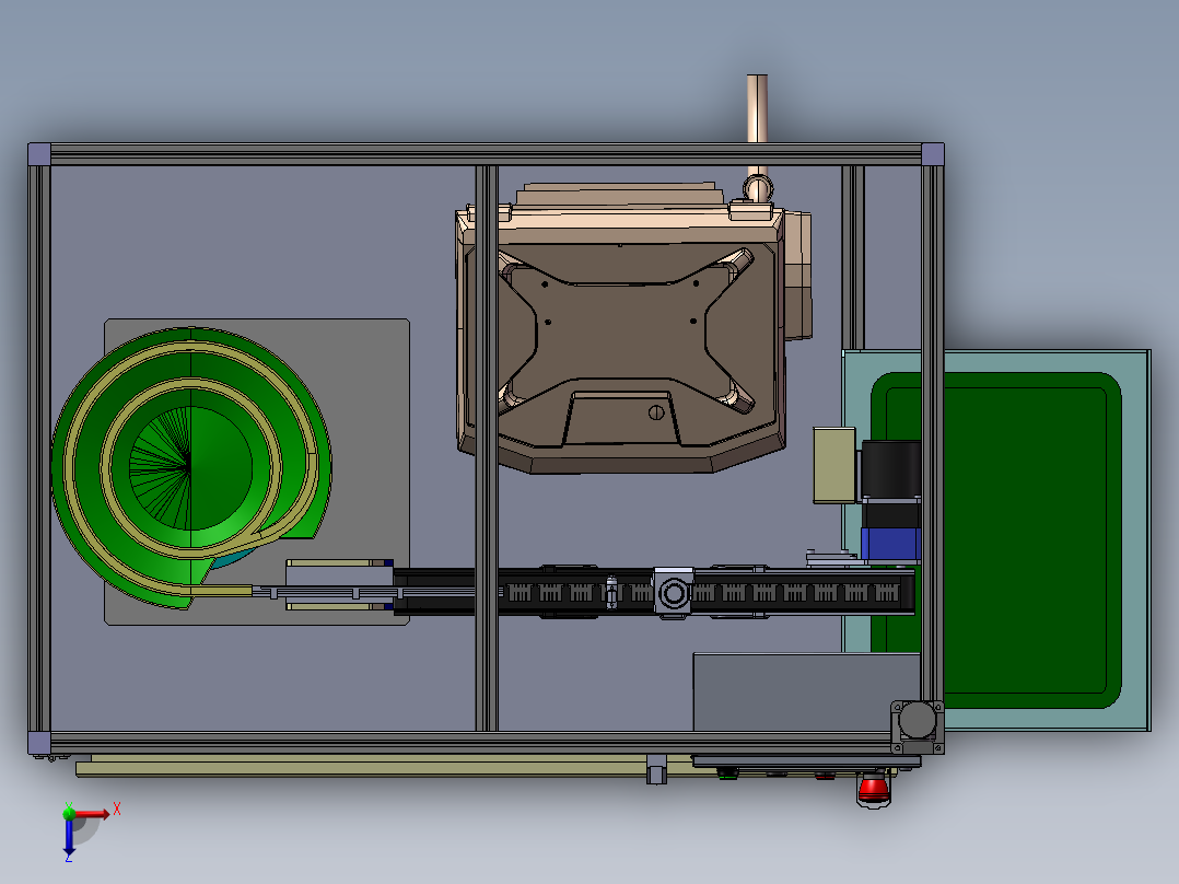 自动打码机俯视图