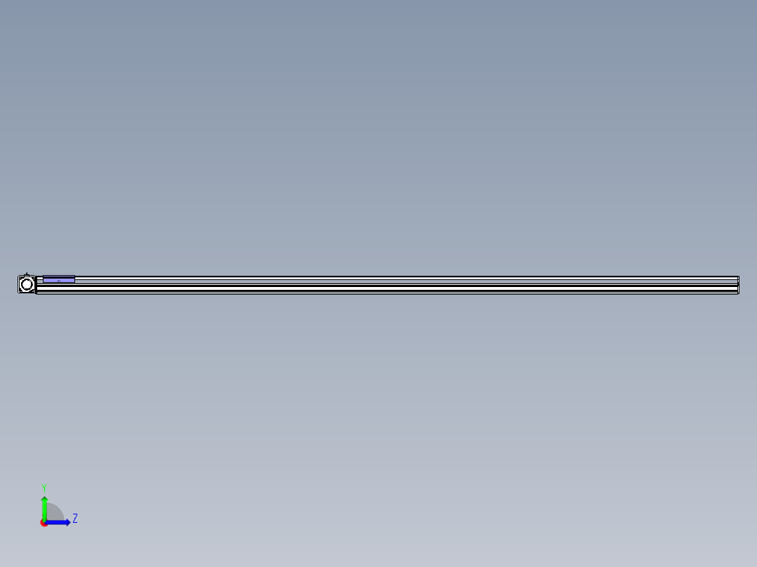 同步带滑台-半封闭B17-L100-S3300-L-P75-D3-N3左视图