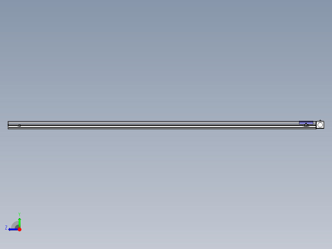 同步带滑台-半封闭B17-L100-S3300-L-P75-D3-N3右视图