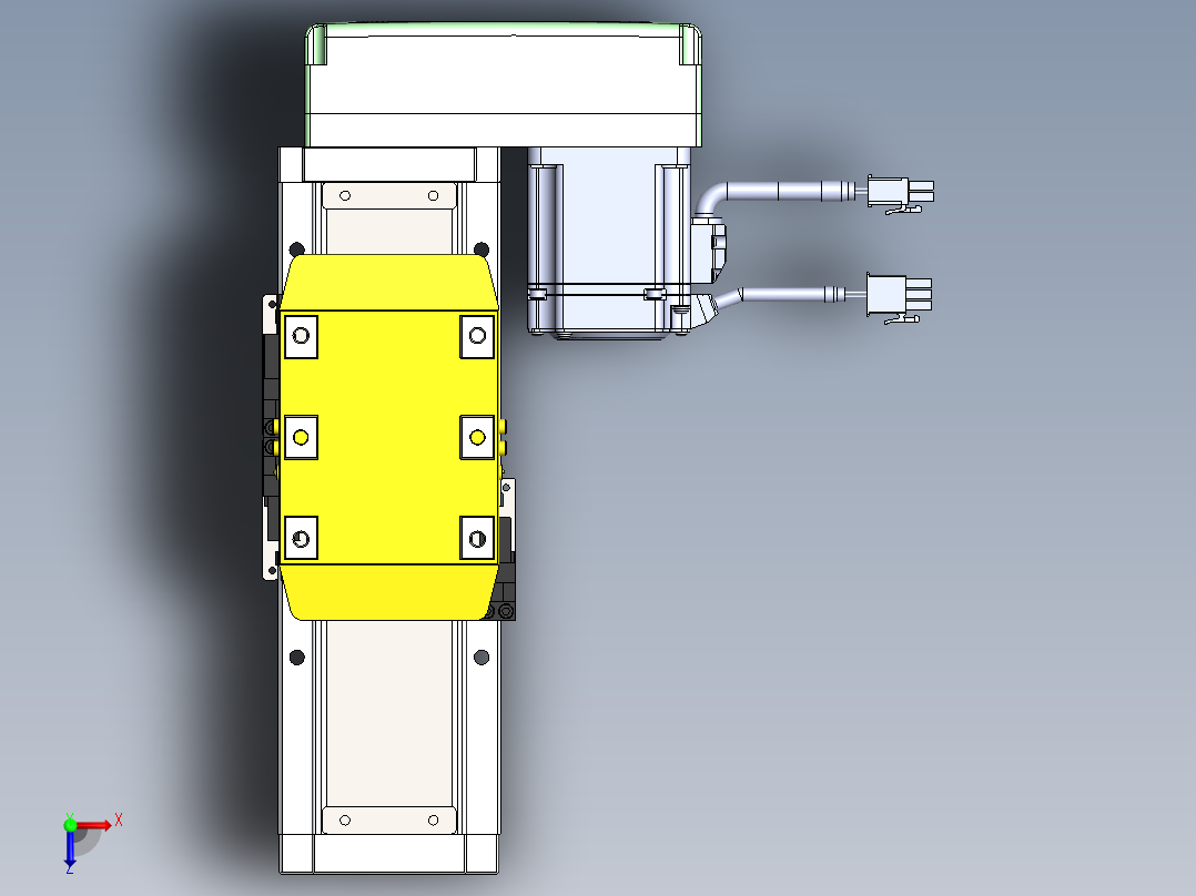 GTH内嵌丝杆全封闭GTH8-BR-200W俯视图