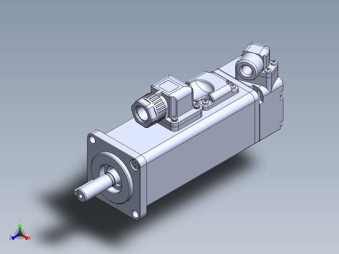 汇川电机（100w刹车）MS1H1-10B30CB-A332Z 外形图
