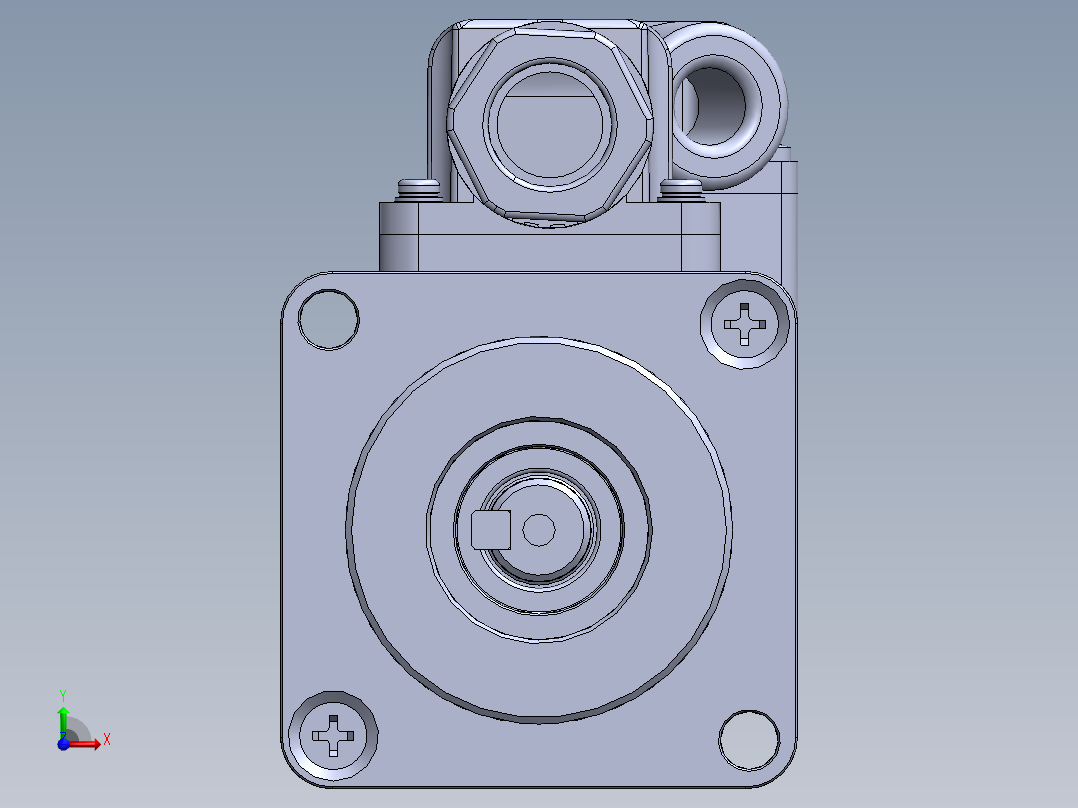 汇川电机（100w刹车）MS1H1-10B30CB-A332Z 外形图前视图