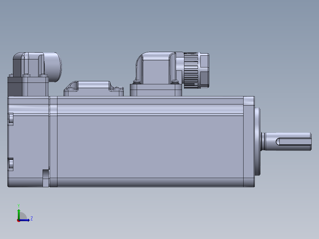 汇川电机（100w刹车）MS1H1-10B30CB-A332Z 外形图左视图