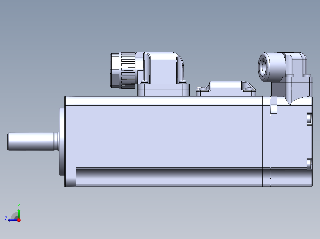 汇川电机（100w刹车）MS1H1-10B30CB-A332Z 外形图右视图