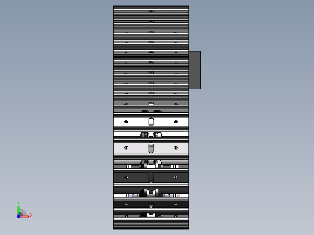 3吨液压三角钢制履带底盘前视图